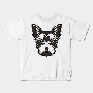 Yorkshire Terrier Silhouette Kids T-Shirt